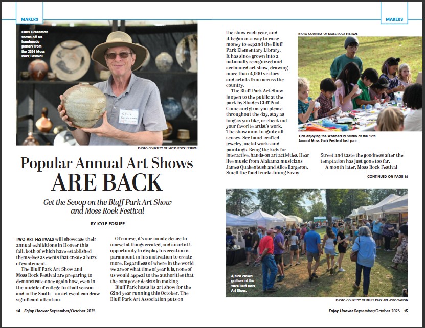 My latest article in Enjoy Hoover&nbsp;magazine