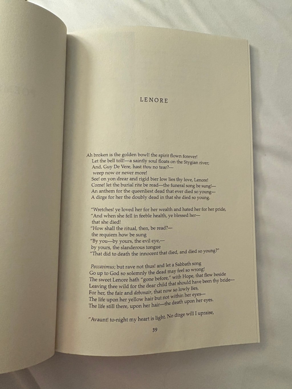 “Lenore” by Edgar Allan Poe – A Poem Review… Sort of