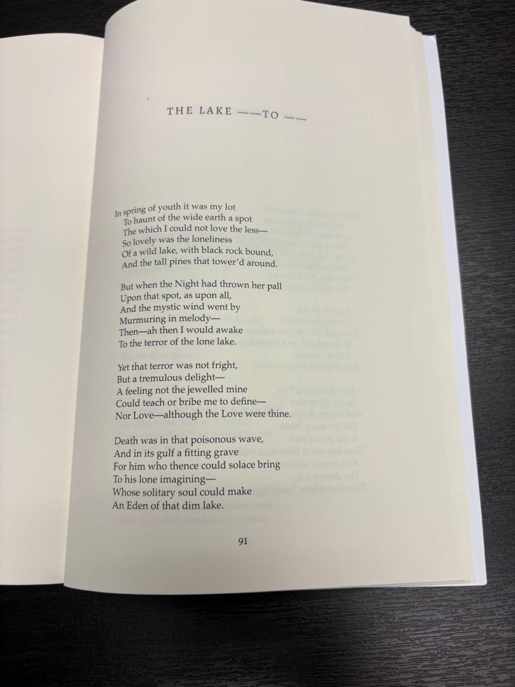 “The Lake — To –” by Edgar Allan Poe – A Poem Review… Sort&nbsp;of
