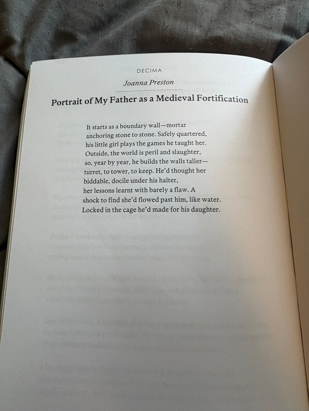“Portrait of My Father as a Medieval Fortification” by Joanna Preston – A Poem Review… Sort of